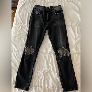 Current/Elliott Highwaisted Black Jeans